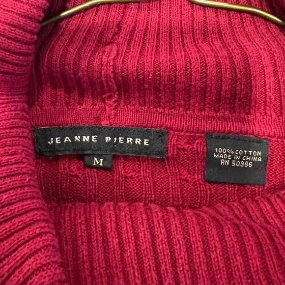 Jeanne Pierre Baby Cable Knit Turtleneck Sweater Women’s Medium - Picture 4 of 4